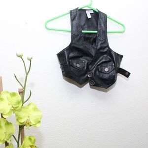 Crop Leather Vest